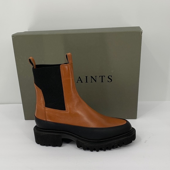 All Saints Shoes - All Saints Harlee Chelsea chunky ankle boot shoe caramel brown women new 37 7